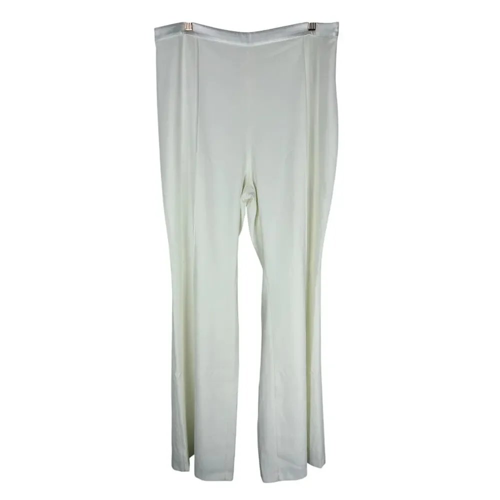 Nadine Merabi Charlotte Trouser High Rise Wide Leg Minimalist Elegant Bridal XXL